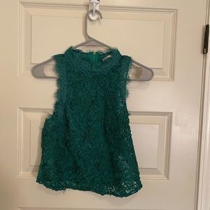 Zara sheer green crop top